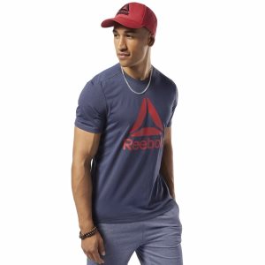 Reebok Workout Ready Supremium T Shirt Herren - Navy - DE 481-CFI